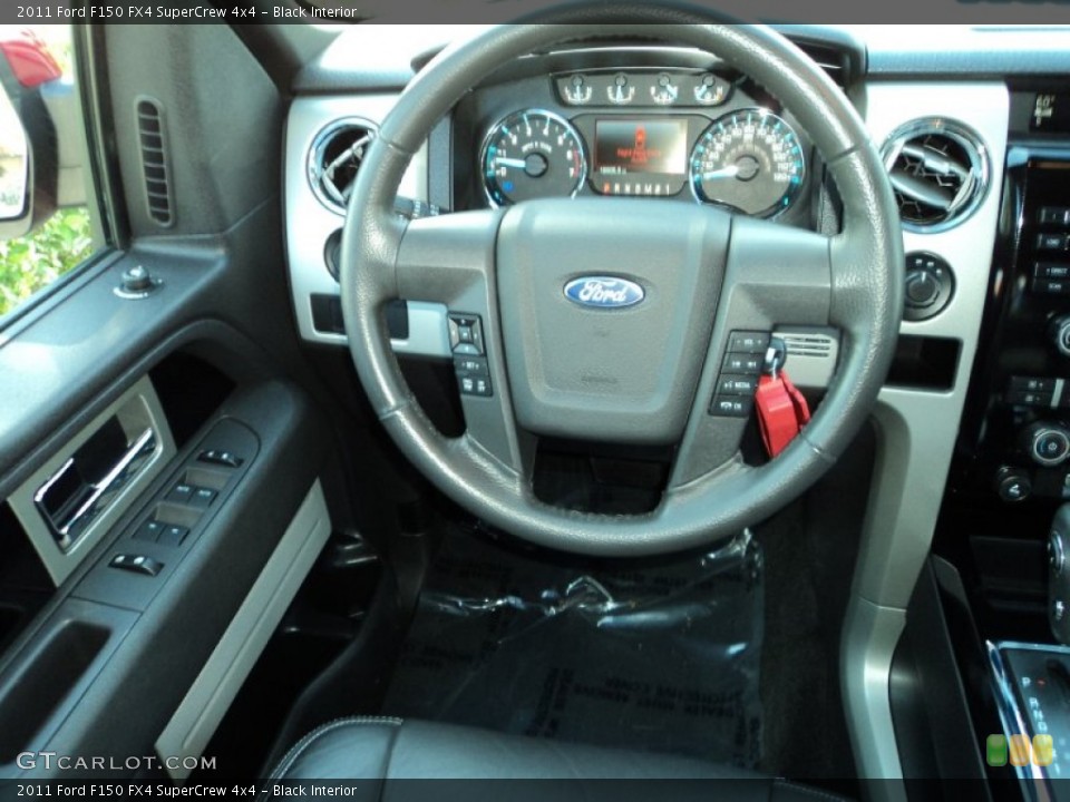 Black Interior Steering Wheel for the 2011 Ford F150 FX4 SuperCrew 4x4 #71928135