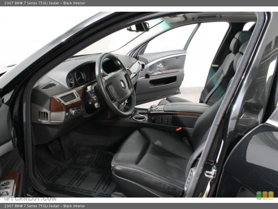 Black Interior Front Seat for the 2007 BMW 7 Series 750Li Sedan #71932242