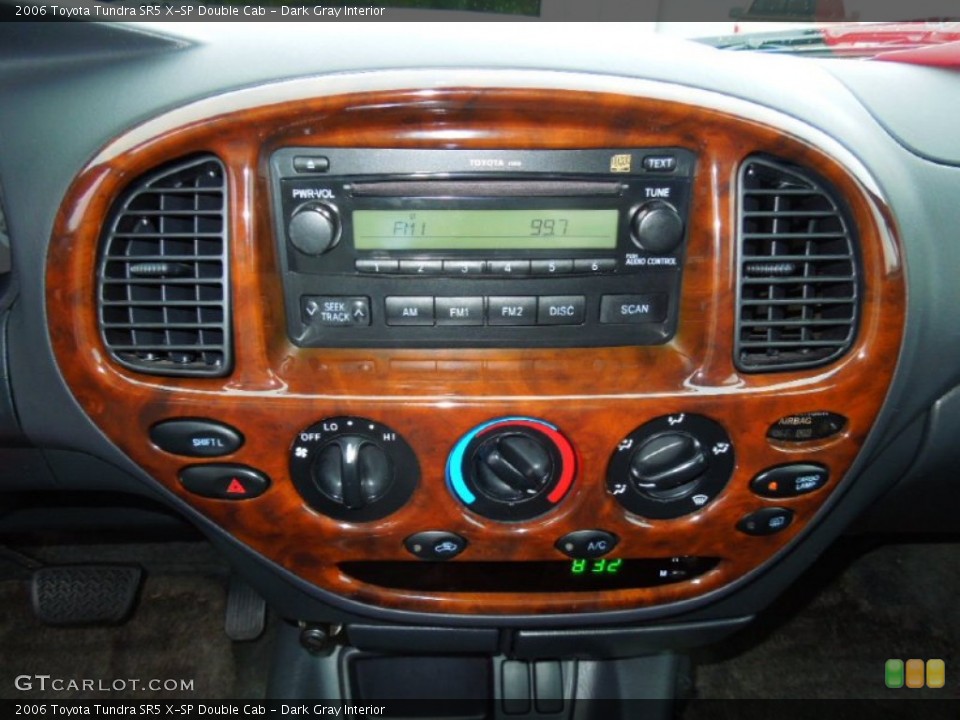 Dark Gray Interior Controls for the 2006 Toyota Tundra SR5 X-SP Double Cab #71933051
