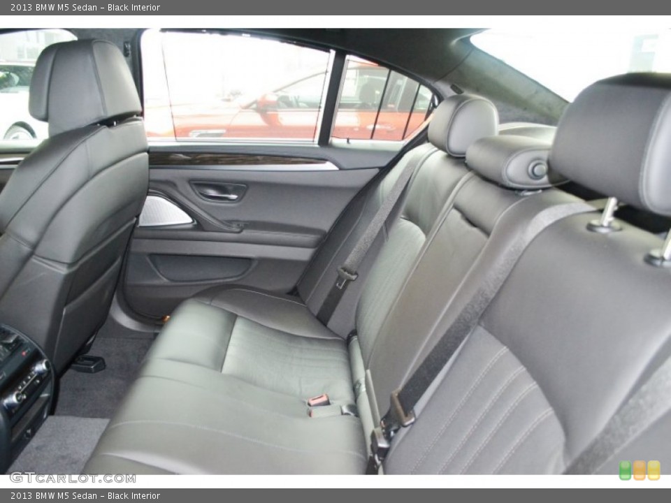 Black Interior Rear Seat for the 2013 BMW M5 Sedan #71933542