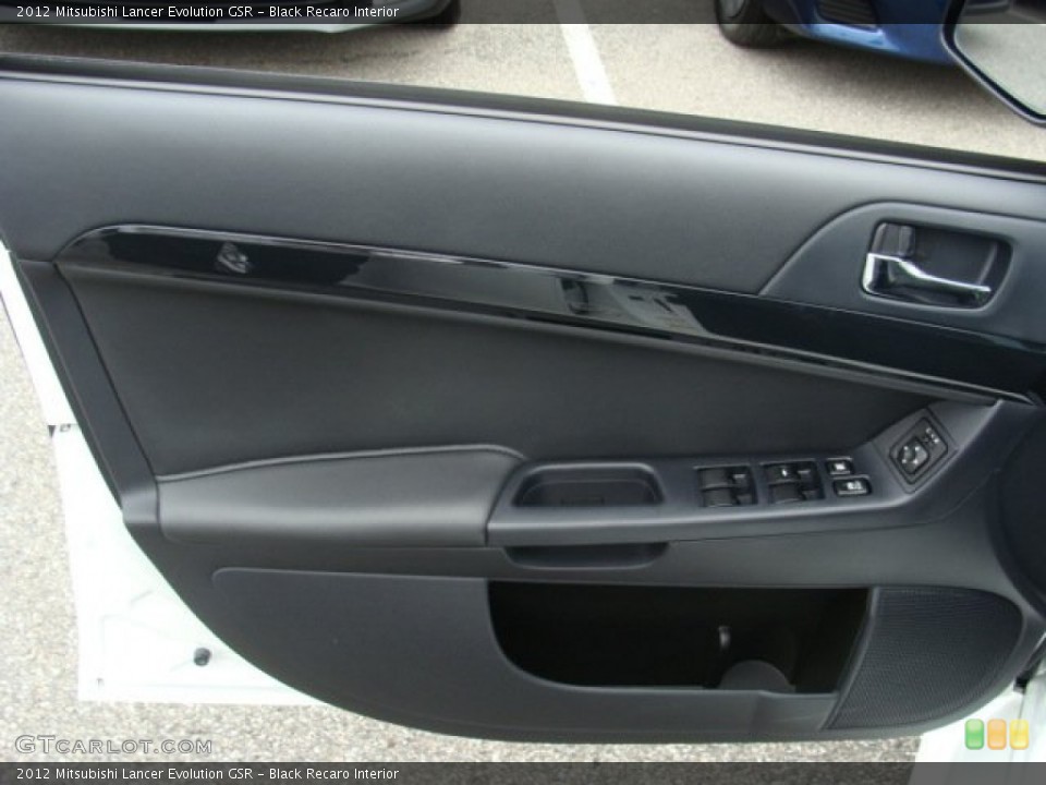 Black Recaro Interior Door Panel for the 2012 Mitsubishi Lancer Evolution GSR #71939220
