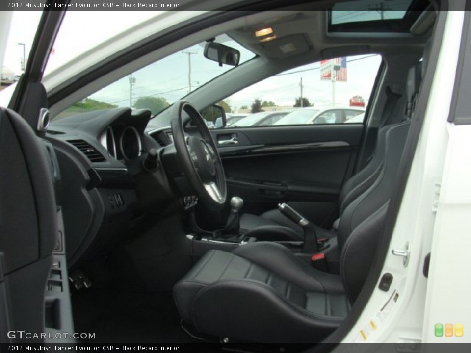 Black Recaro Interior Photo for the 2012 Mitsubishi Lancer Evolution GSR #71939244