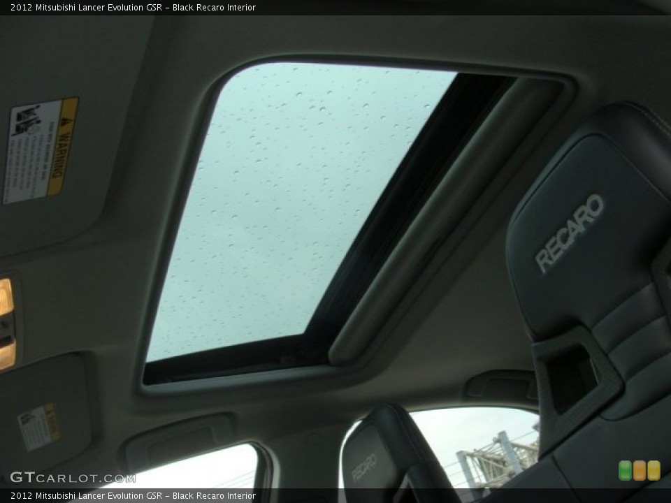 Black Recaro Interior Sunroof for the 2012 Mitsubishi Lancer Evolution GSR #71939268