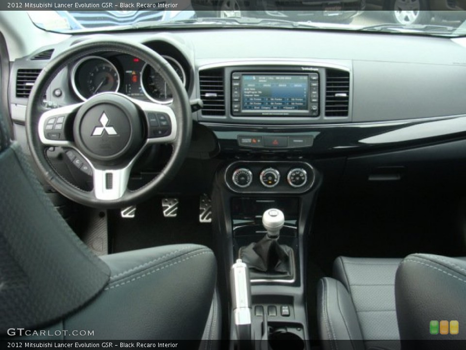 Black Recaro Interior Dashboard for the 2012 Mitsubishi Lancer Evolution GSR #71939289