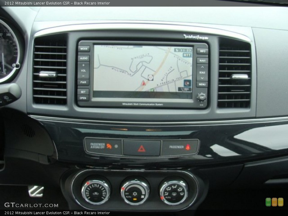 Black Recaro Interior Navigation for the 2012 Mitsubishi Lancer Evolution GSR #71939337