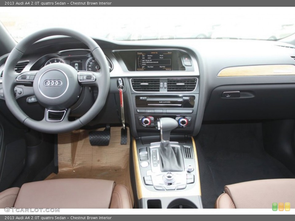 Chestnut Brown Interior Dashboard for the 2013 Audi A4 2.0T quattro Sedan #71948347