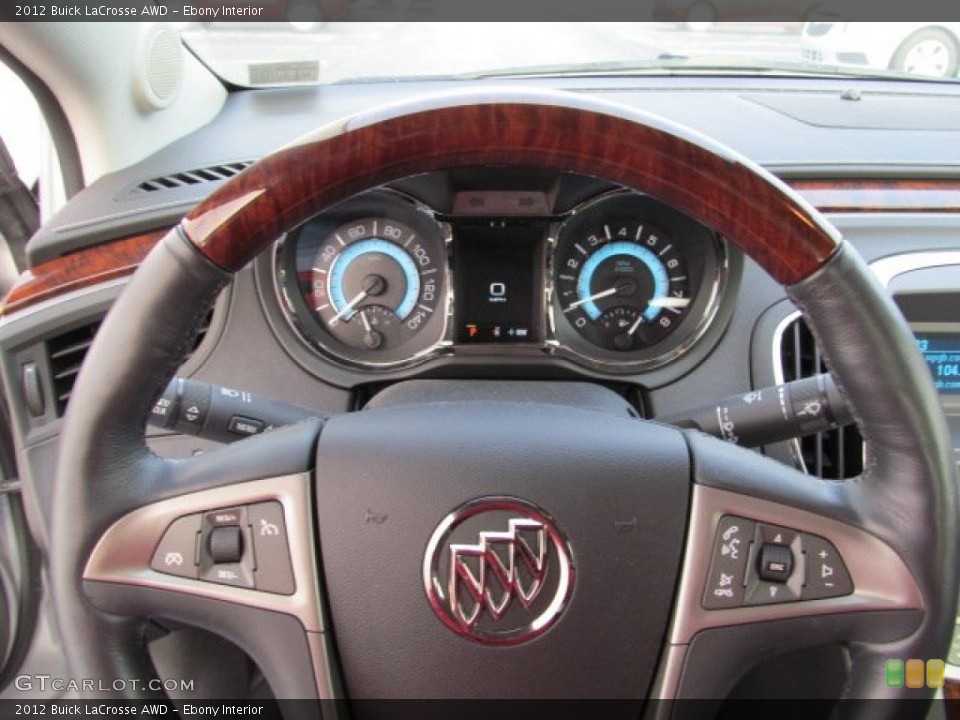 Ebony Interior Steering Wheel for the 2012 Buick LaCrosse AWD #71949507