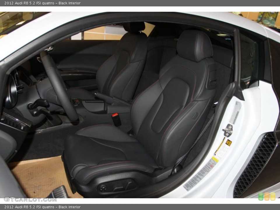 Black Interior Front Seat for the 2012 Audi R8 5.2 FSI quattro #71953447