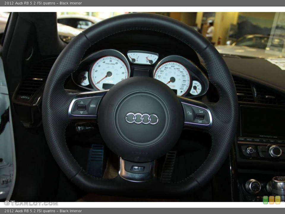 Black Interior Steering Wheel for the 2012 Audi R8 5.2 FSI quattro #71953603