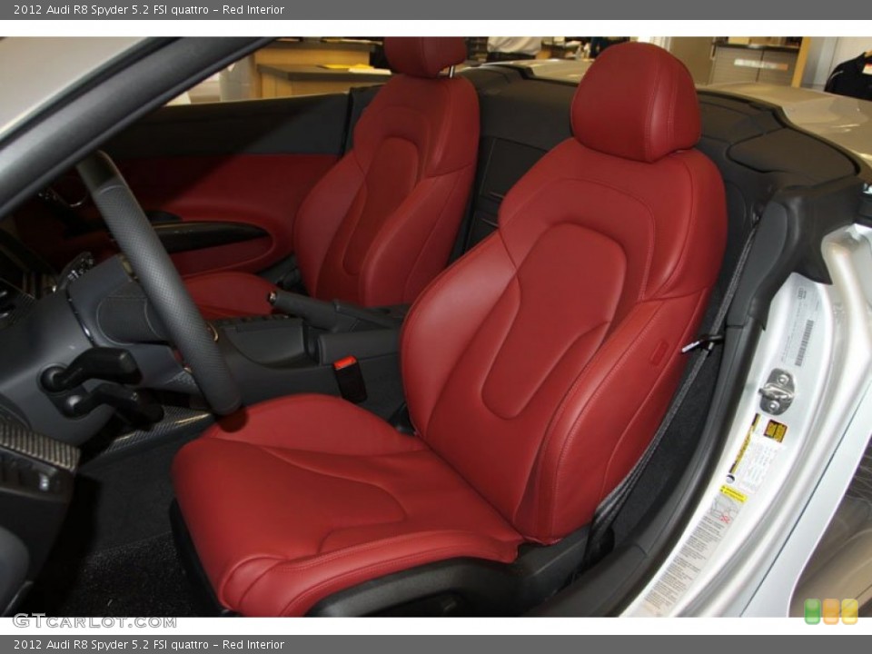 Red Interior Front Seat for the 2012 Audi R8 Spyder 5.2 FSI quattro #71954693