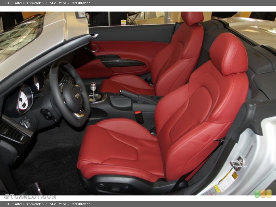 Red Interior Front Seat for the 2012 Audi R8 Spyder 5.2 FSI quattro #71954713