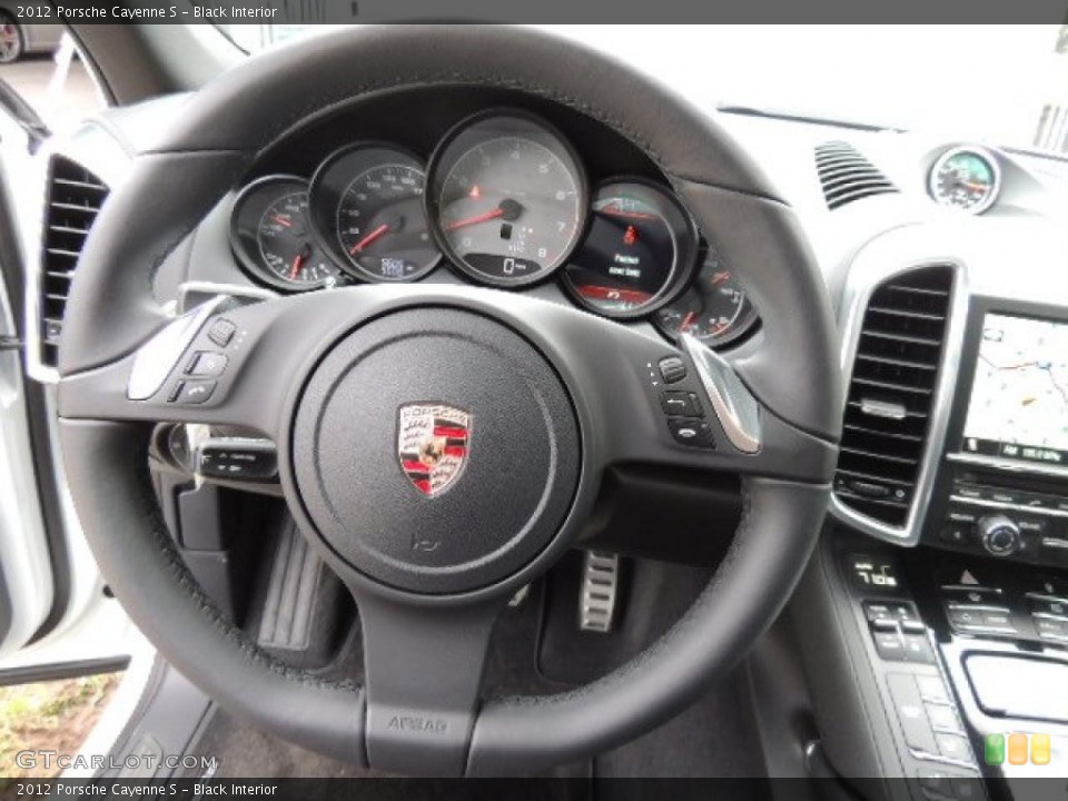 Black Interior Steering Wheel for the 2012 Porsche Cayenne S #71960364