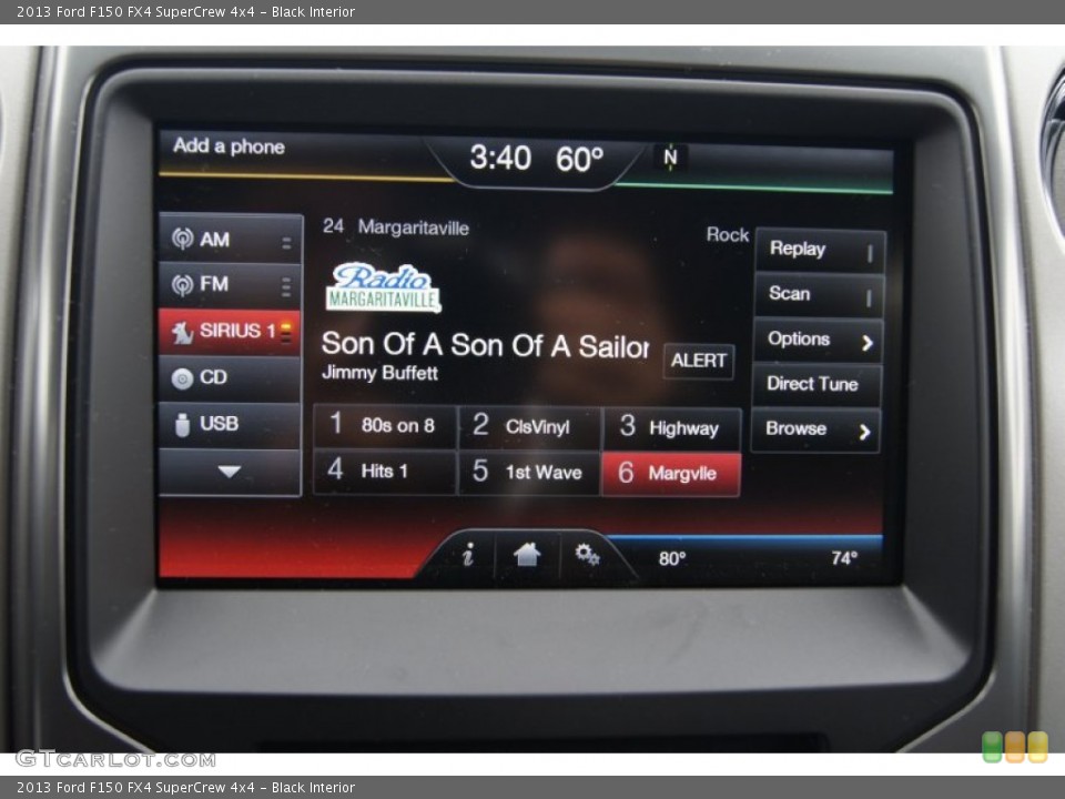 Black Interior Controls for the 2013 Ford F150 FX4 SuperCrew 4x4 #71961167