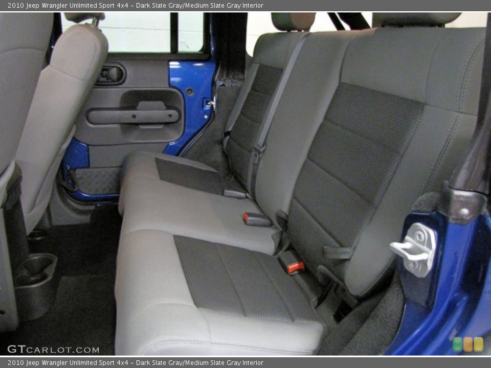 Dark Slate Gray/Medium Slate Gray Interior Rear Seat for the 2010 Jeep Wrangler Unlimited Sport 4x4 #71962084