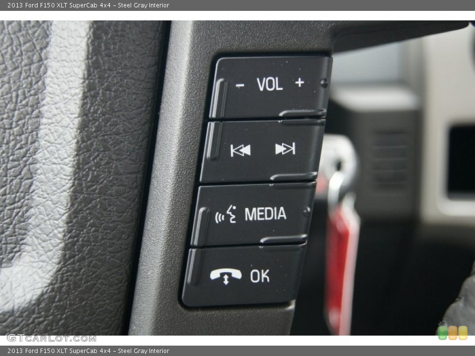 Steel Gray Interior Controls for the 2013 Ford F150 XLT SuperCab 4x4 #71962934