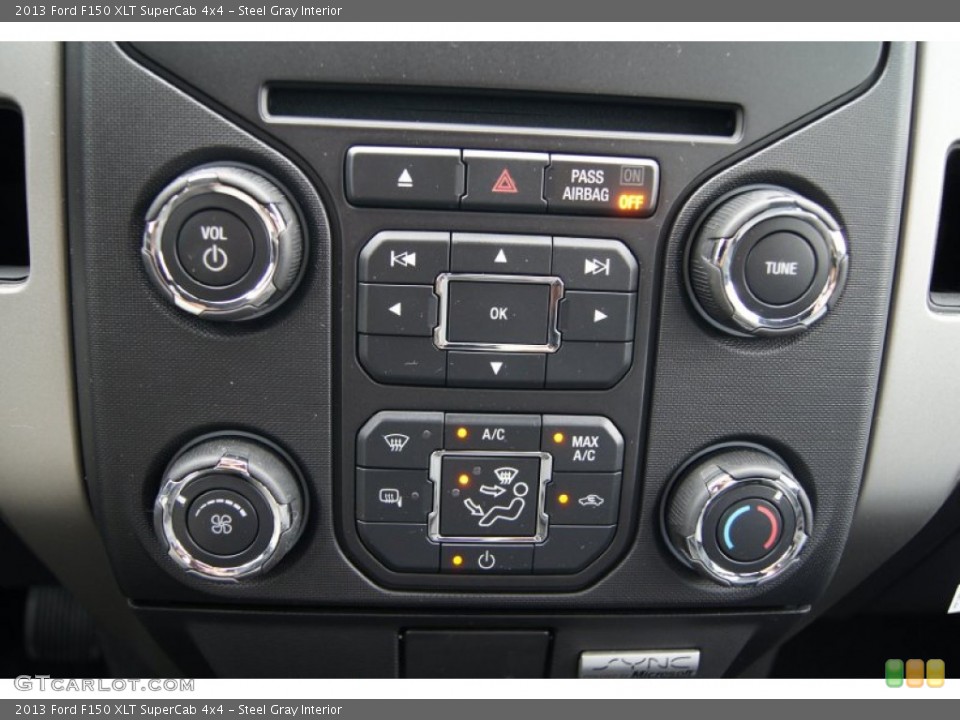 Steel Gray Interior Controls for the 2013 Ford F150 XLT SuperCab 4x4 #71963038