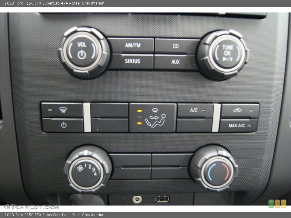 Steel Gray Interior Controls for the 2013 Ford F150 STX SuperCab 4x4 #71964736