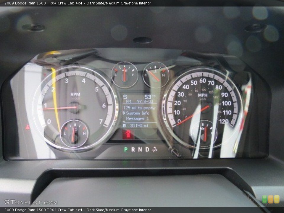 Dark Slate/Medium Graystone Interior Gauges for the 2009 Dodge Ram 1500 TRX4 Crew Cab 4x4 #71968222