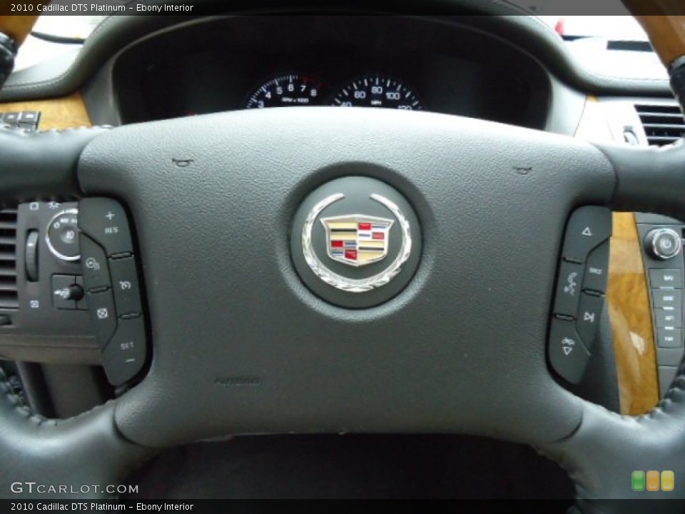 Ebony Interior Steering Wheel for the 2010 Cadillac DTS Platinum #71969569