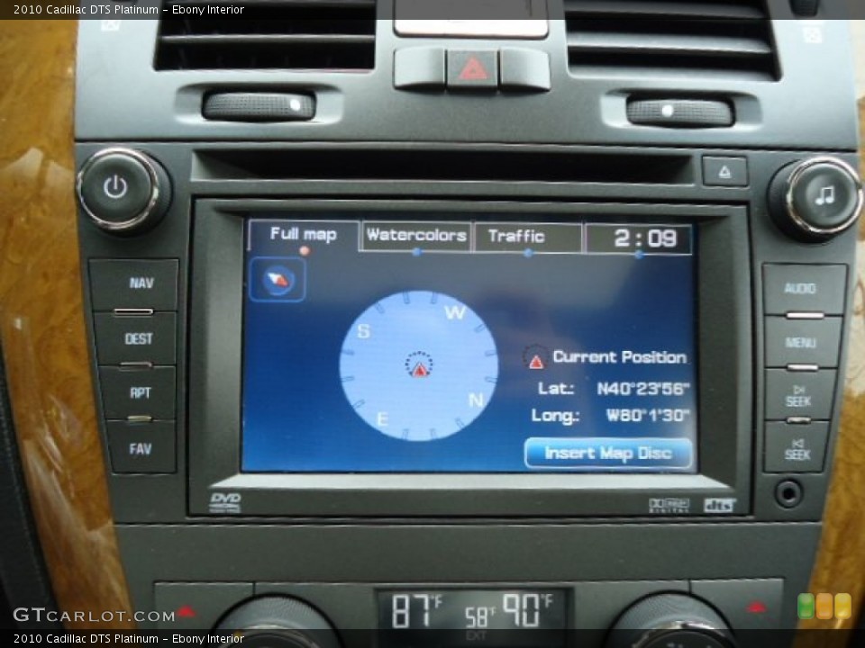 Ebony Interior Navigation for the 2010 Cadillac DTS Platinum #71969581