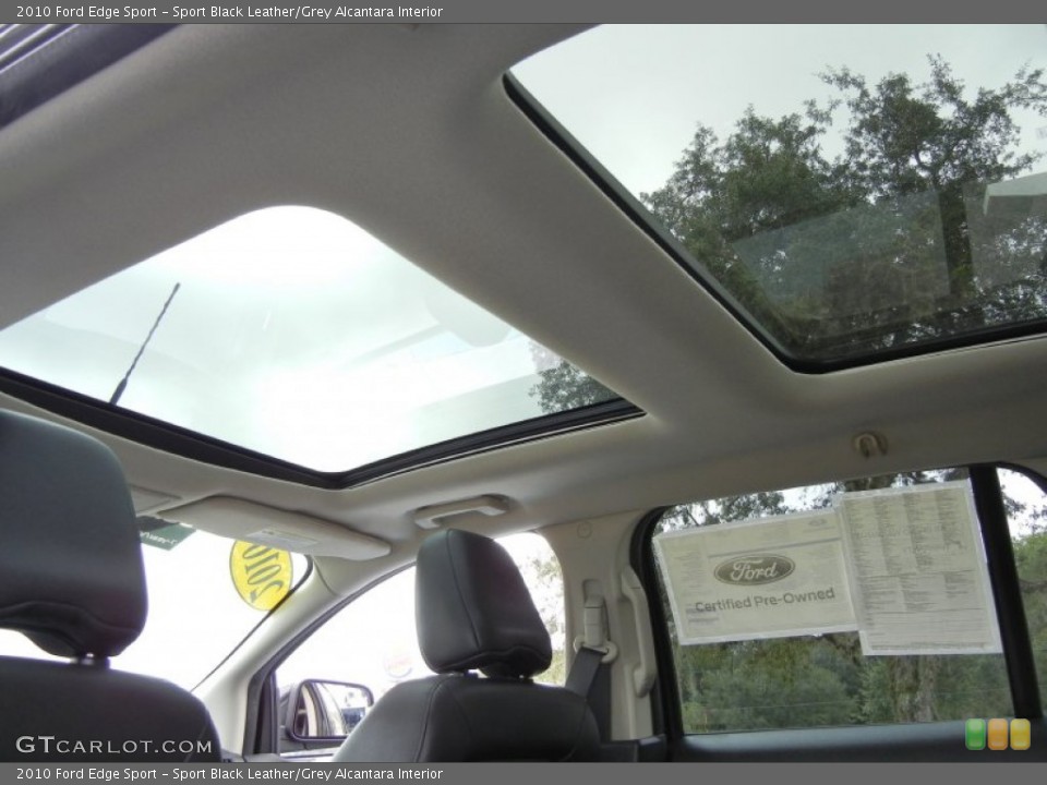 Sport Black Leather/Grey Alcantara Interior Sunroof for the 2010 Ford Edge Sport #71972896