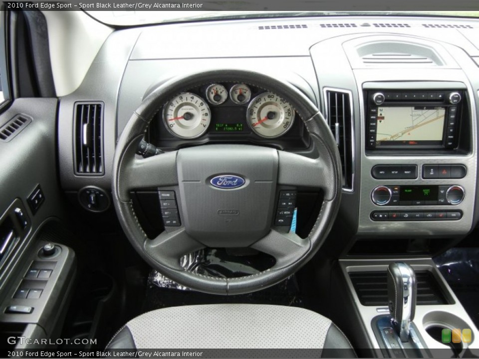 Sport Black Leather/Grey Alcantara Interior Steering Wheel for the 2010 Ford Edge Sport #71972938