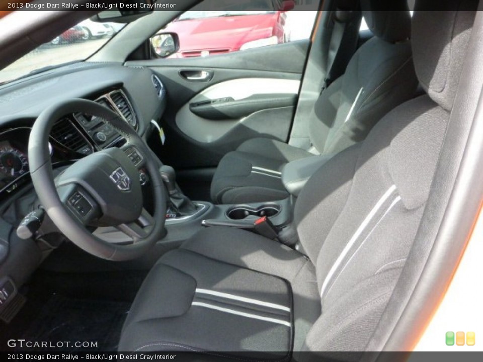 Black/Light Diesel Gray Interior Front Seat for the 2013 Dodge Dart Rallye #71975089