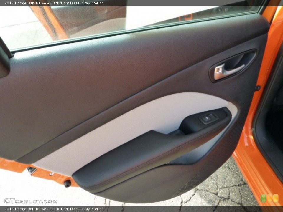 Black/Light Diesel Gray Interior Door Panel for the 2013 Dodge Dart Rallye #71975128
