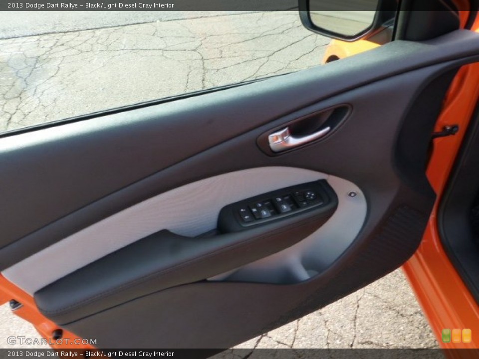 Black/Light Diesel Gray Interior Door Panel for the 2013 Dodge Dart Rallye #71975142