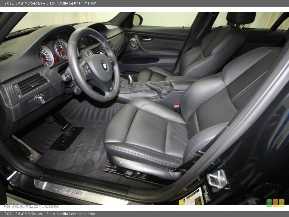 Black Novillo Leather Interior Front Seat for the 2011 BMW M3 Sedan #71976364