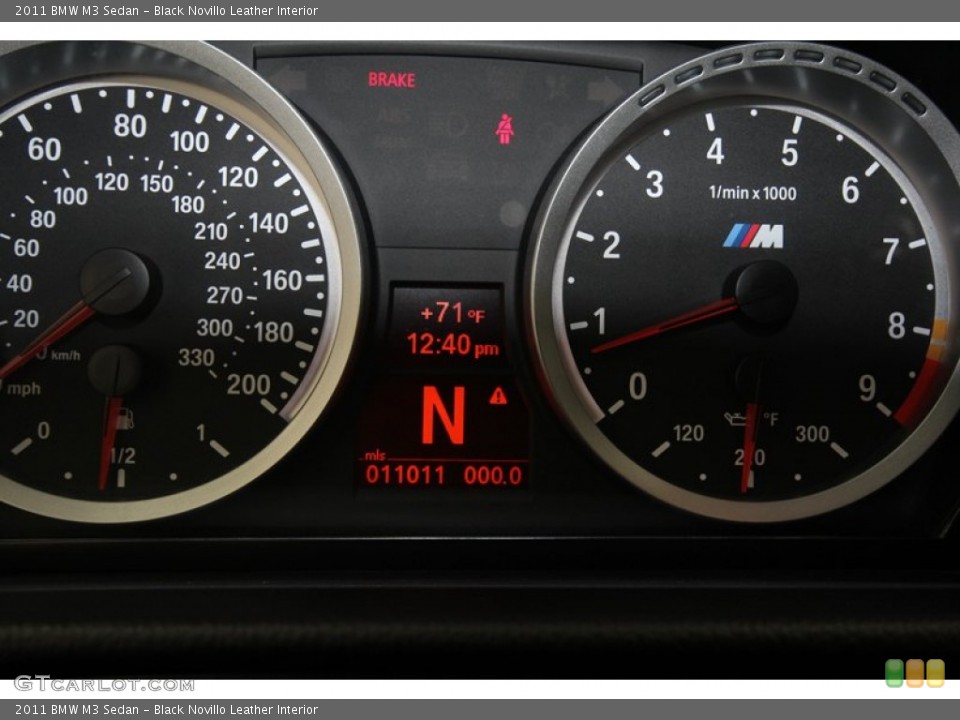 Black Novillo Leather Interior Gauges for the 2011 BMW M3 Sedan #71976589