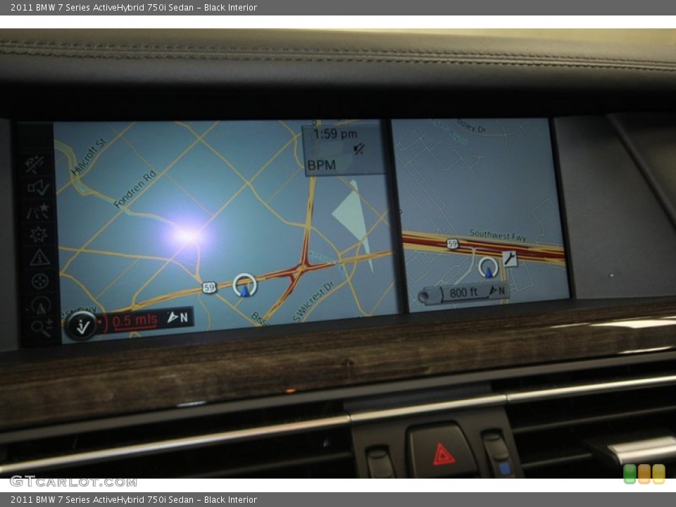 Black Interior Navigation for the 2011 BMW 7 Series ActiveHybrid 750i Sedan #71976790