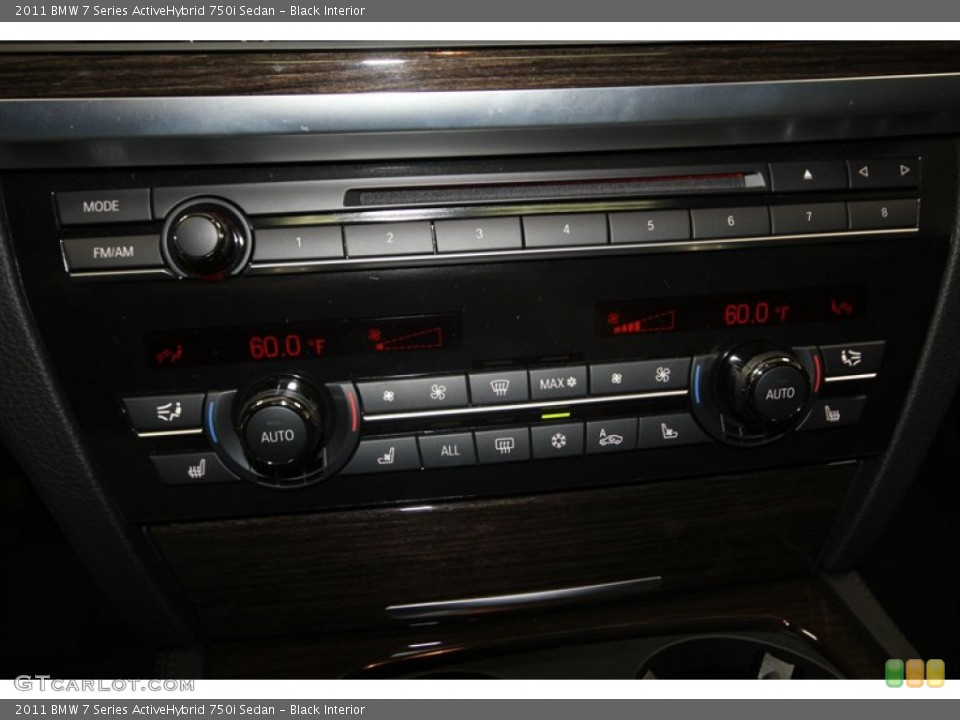 Black Interior Controls for the 2011 BMW 7 Series ActiveHybrid 750i Sedan #71976796