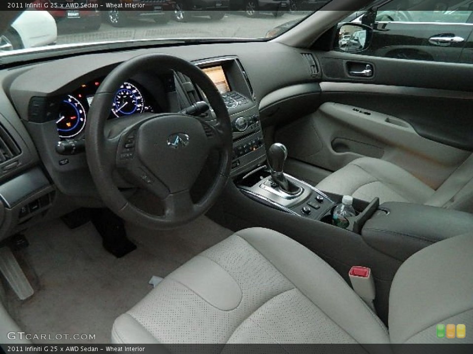 Wheat Interior Prime Interior for the 2011 Infiniti G 25 x AWD Sedan #71978749