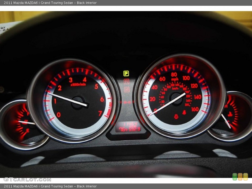 Black Interior Gauges for the 2011 Mazda MAZDA6 i Grand Touring Sedan #71984208