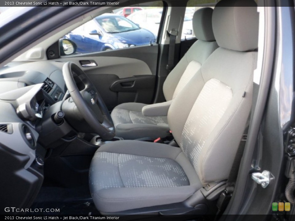 Jet Black/Dark Titanium Interior Front Seat for the 2013 Chevrolet Sonic LS Hatch #71989272