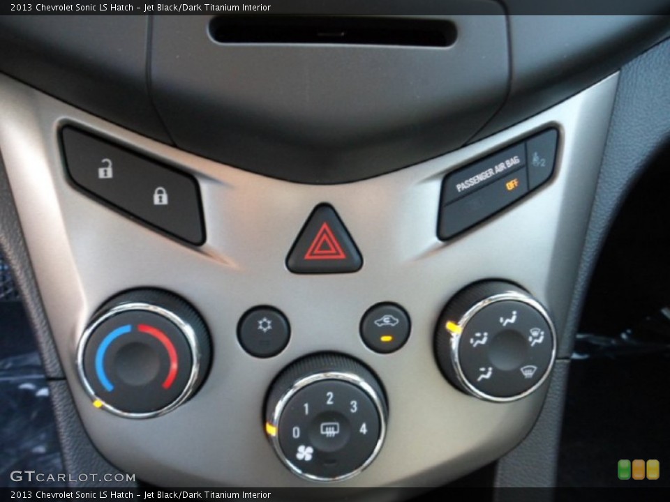 Jet Black/Dark Titanium Interior Controls for the 2013 Chevrolet Sonic LS Hatch #71989429