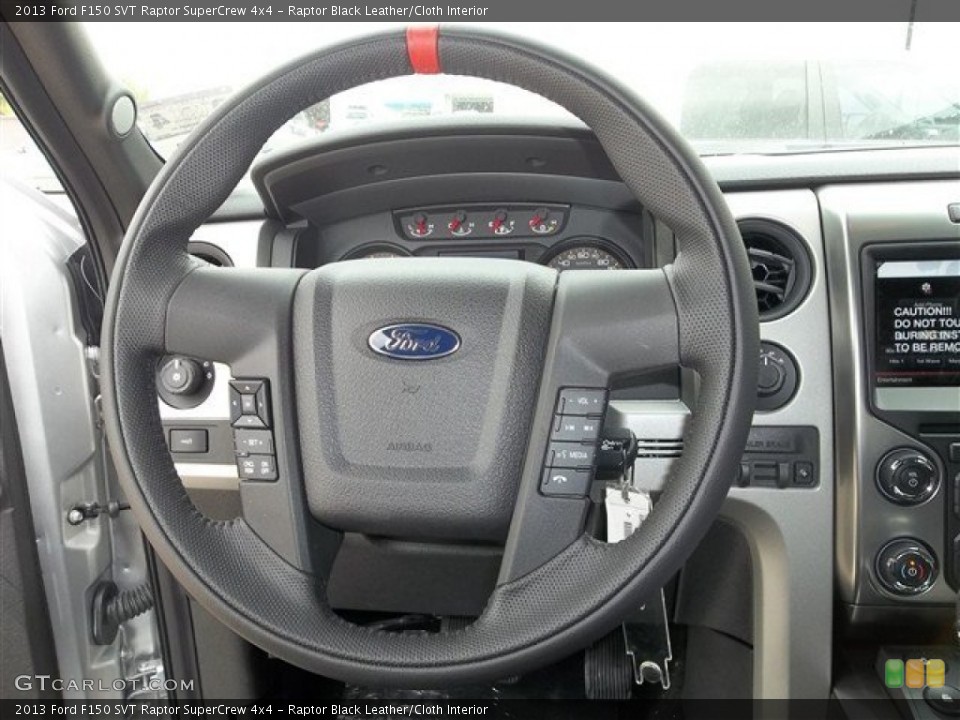Raptor Black Leather/Cloth Interior Steering Wheel for the 2013 Ford F150 SVT Raptor SuperCrew 4x4 #71990340