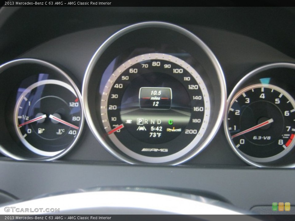 AMG Classic Red Interior Gauges for the 2013 Mercedes-Benz C 63 AMG #71992130