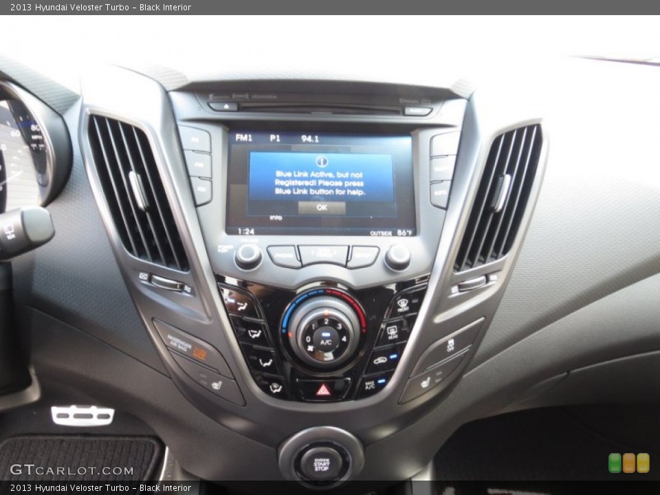 Black Interior Controls for the 2013 Hyundai Veloster Turbo #71998572