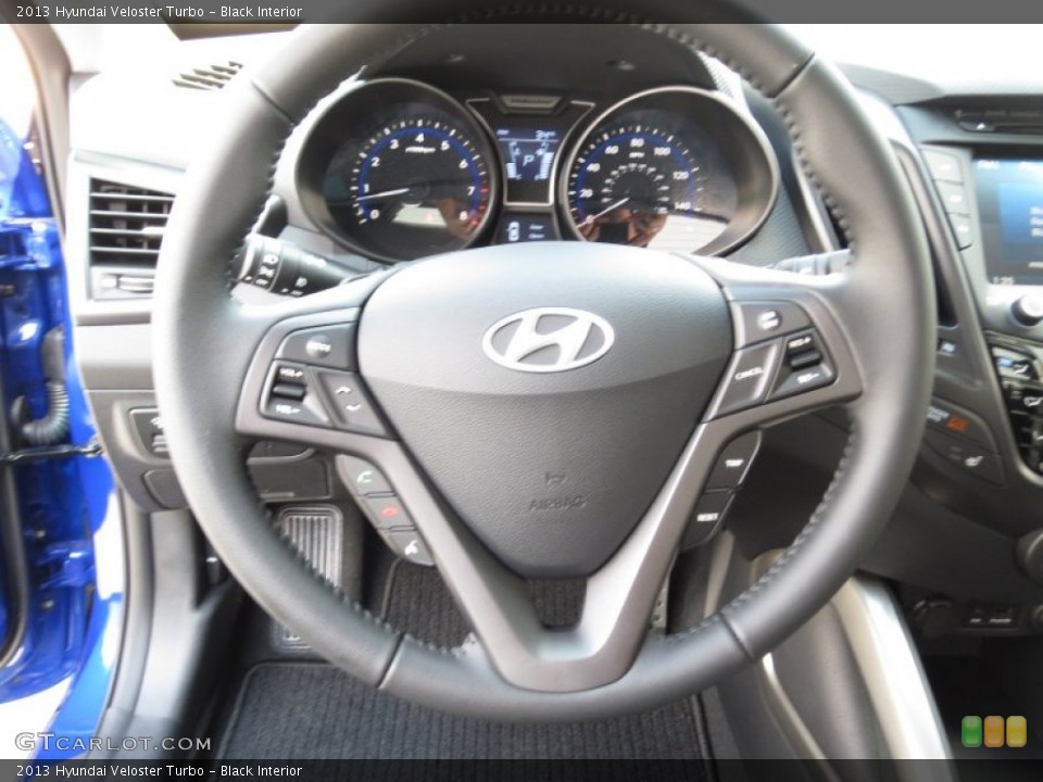 Black Interior Steering Wheel for the 2013 Hyundai Veloster Turbo #71998689