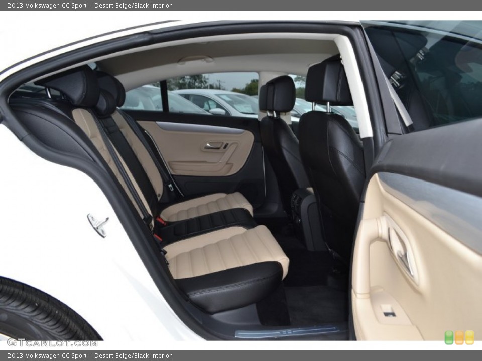 Desert Beige/Black Interior Rear Seat for the 2013 Volkswagen CC Sport #71999676