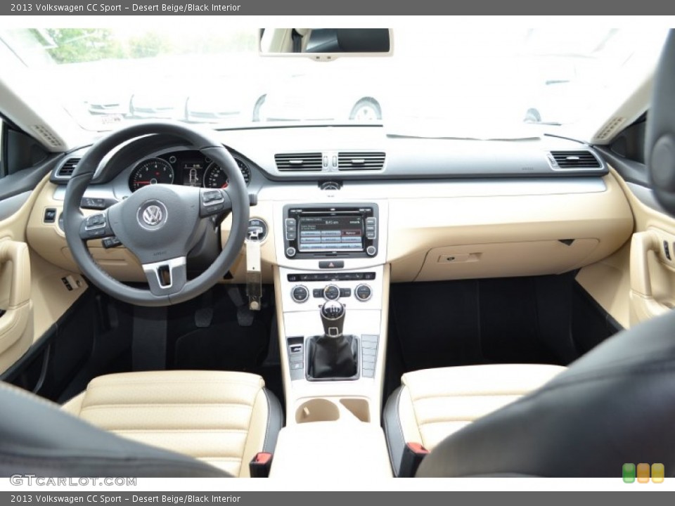 Desert Beige/Black Interior Dashboard for the 2013 Volkswagen CC Sport #71999700