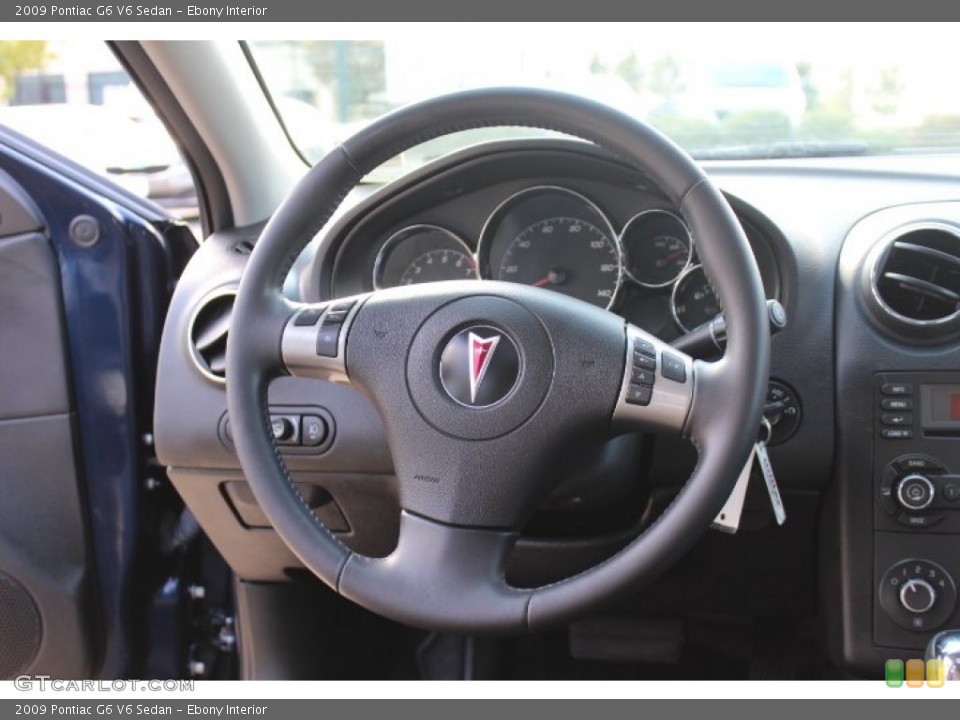 Ebony Interior Steering Wheel for the 2009 Pontiac G6 V6 Sedan #72001569