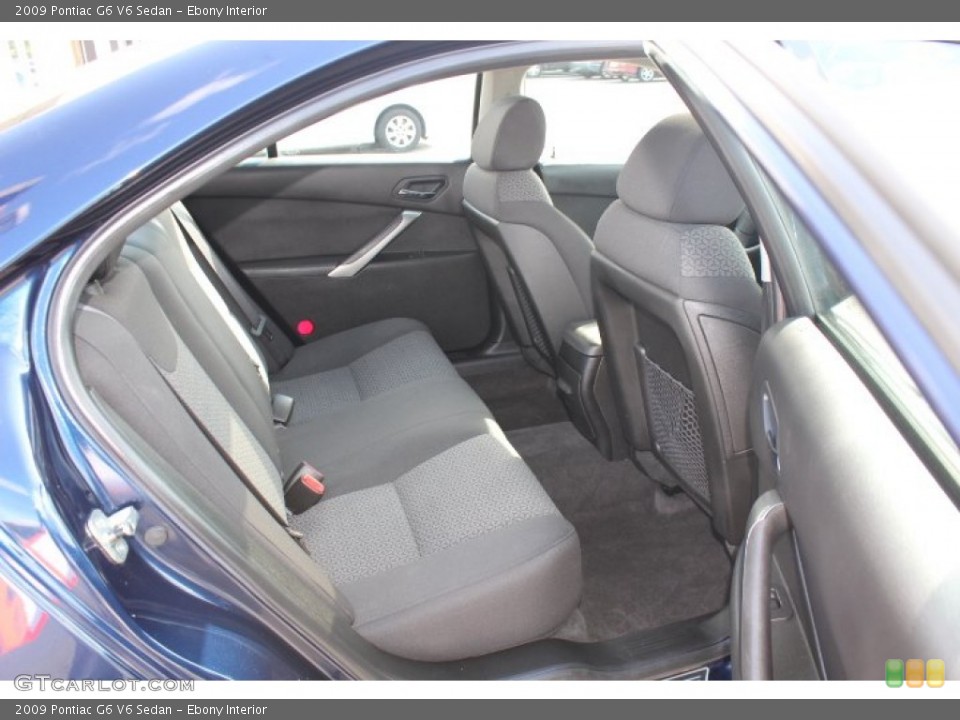 Ebony Interior Rear Seat for the 2009 Pontiac G6 V6 Sedan #72001611