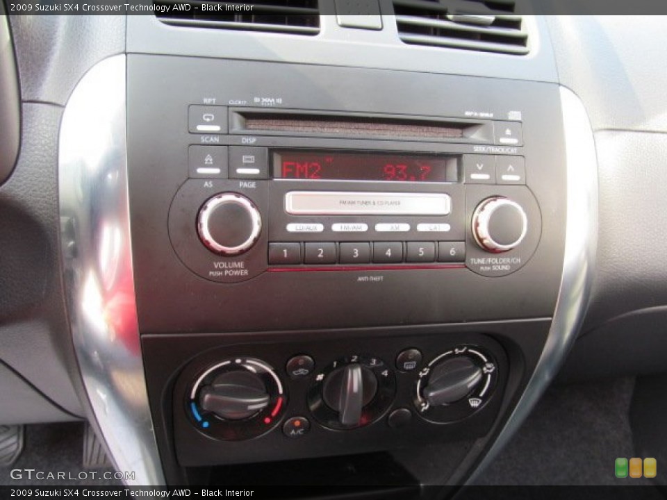 Black Interior Controls for the 2009 Suzuki SX4 Crossover Technology AWD #72001938