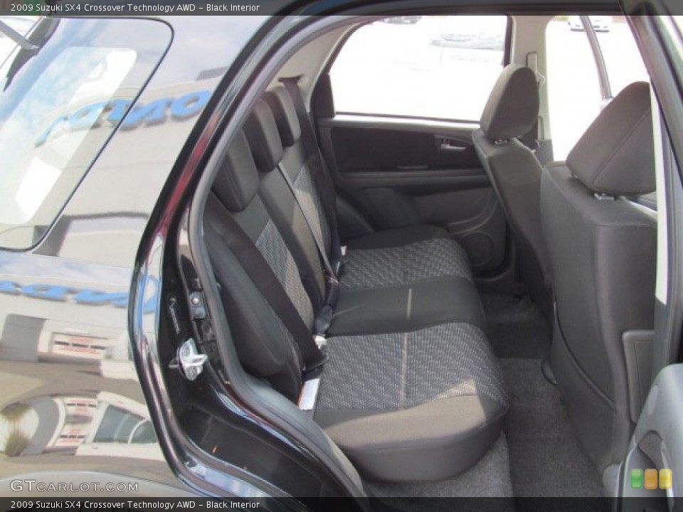 Black Interior Rear Seat for the 2009 Suzuki SX4 Crossover Technology AWD #72002007