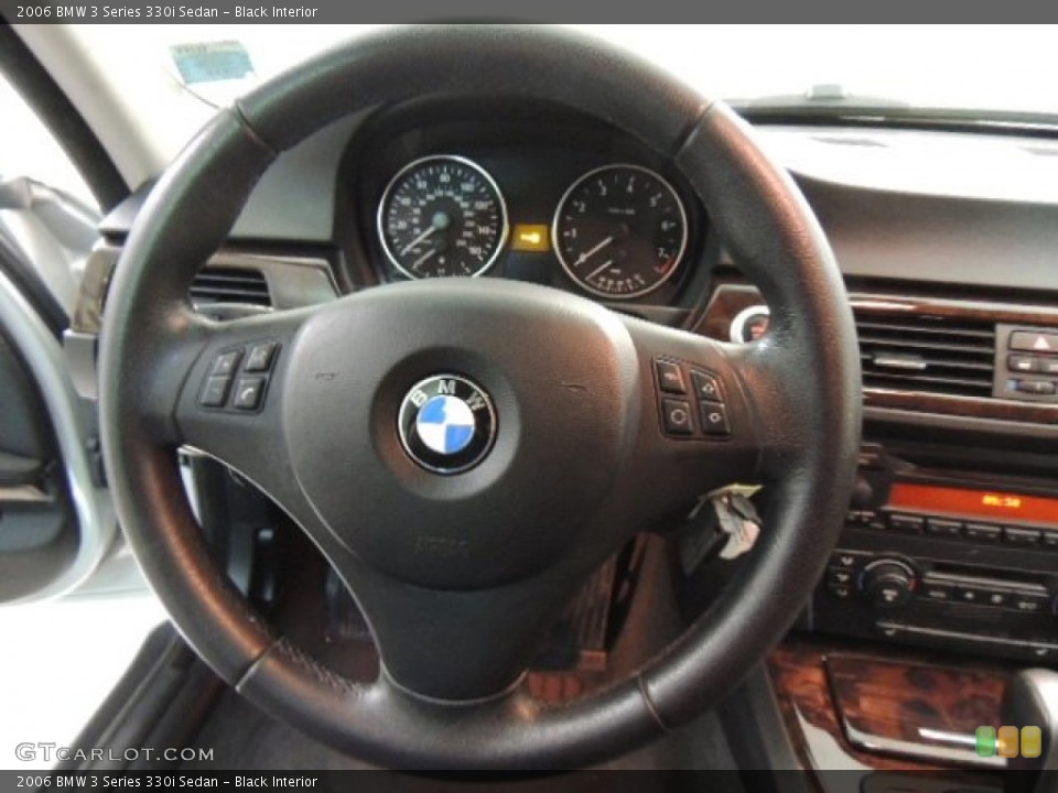 Black Interior Steering Wheel for the 2006 BMW 3 Series 330i Sedan #72002637