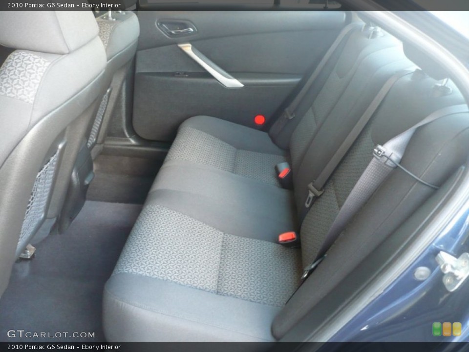 Ebony Interior Rear Seat for the 2010 Pontiac G6 Sedan #72006870