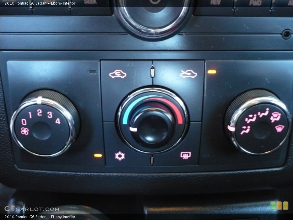 Ebony Interior Controls for the 2010 Pontiac G6 Sedan #72007164
